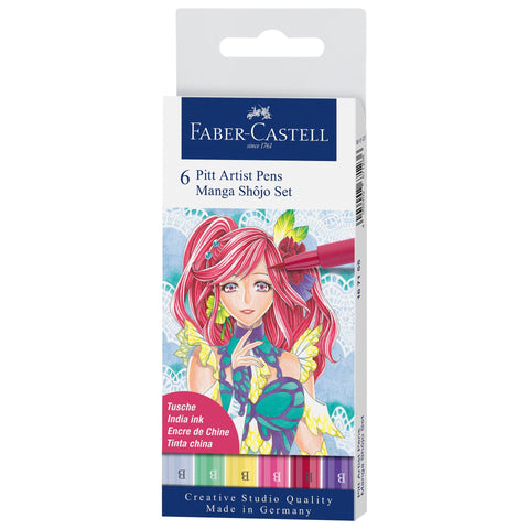 Marcador Pitt Artistic Manga Shôjo 6 Unidades Faber-Castell