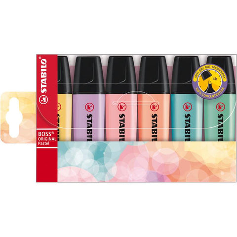 Sublinhadores BOSS ORIGINAL Pastel 6 Unidades Pastel