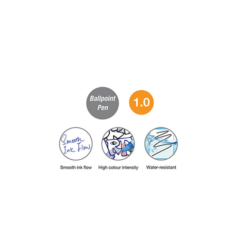 Esferográfica Colour 1mm Laranja Faber Castell