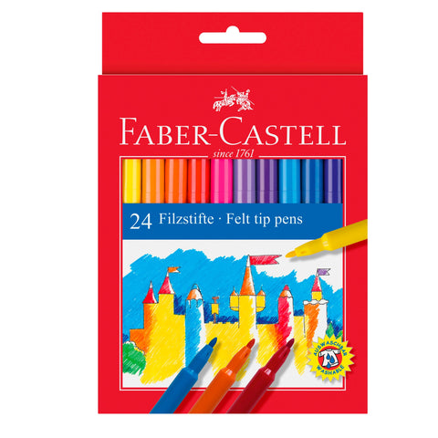 Marcadores de Colorir Finos 24 unidades Faber Castell