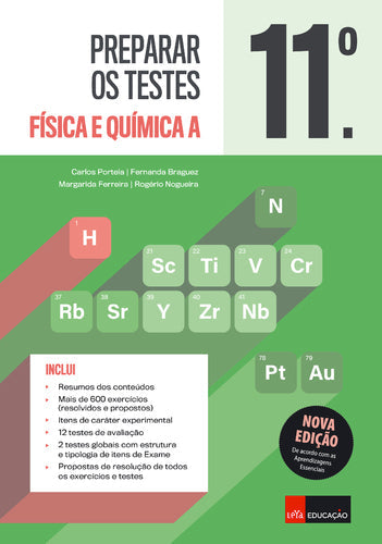 Preparar os Testes Fisica e Quimica 11 de Carlos Portela, Rogério Nogueira e Fernanda Braguez da Costa