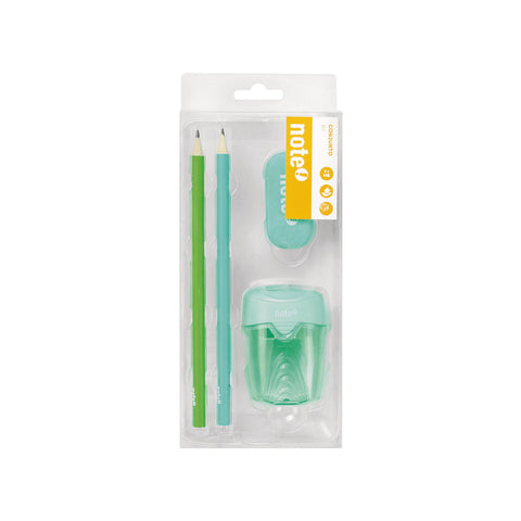Conjunto Lápis HD + Borracha + Afia Pastel Note!