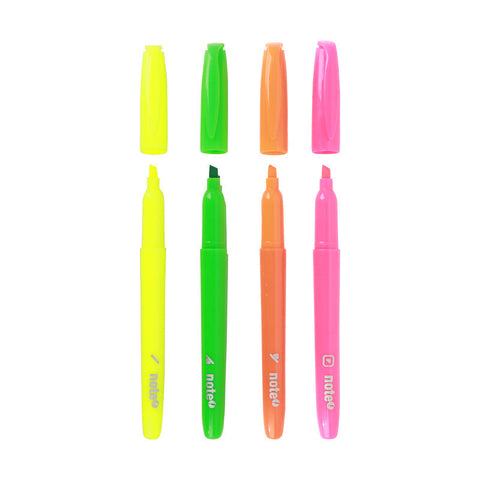 Sublinhador Fino de Tinta Fluorescente 4 Unidades Note!