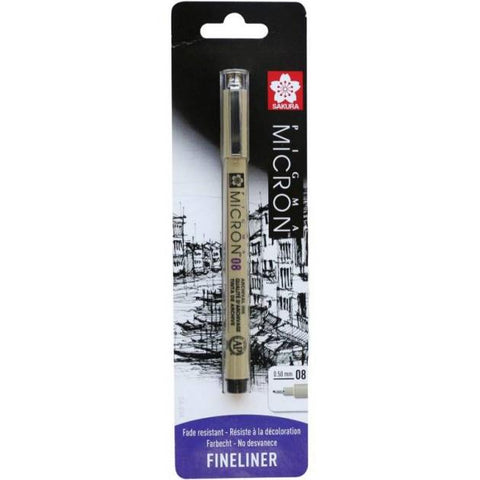 Marcador Pigma Micron 08 Preto Sakura