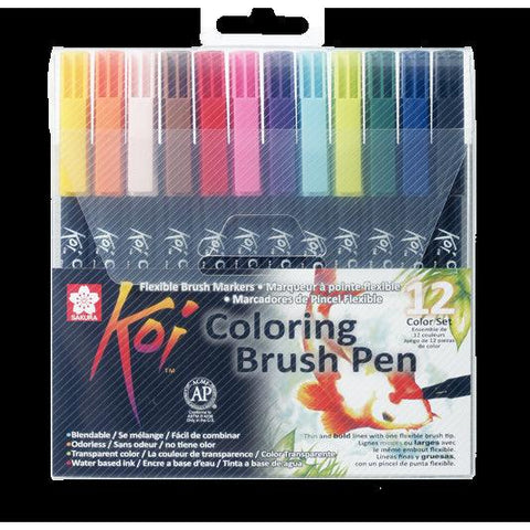 Conjunto de 12 Marcadores Sakura Koi Coloring Brush