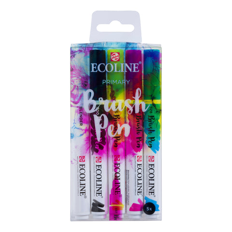 Marcador Ecoline em 5 Cores Primárias Talens