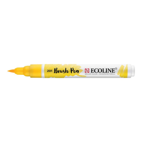 Marcador Ecoline Ponta Pincel Amarelo Claro