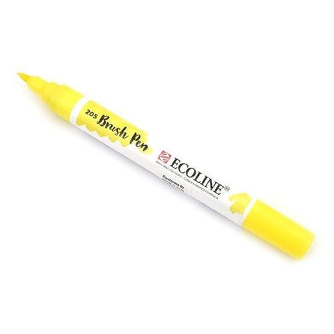 Marcador Ecoline Ponta Pincel Amarelo Limão