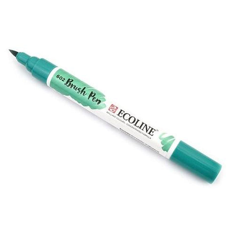 Marcador Ecoline Ponta Pincel Verde Escuro
