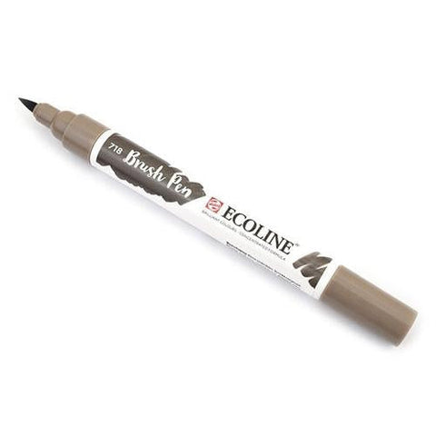 Marcador Ecoline Ponta Pincel Cinzento Quente