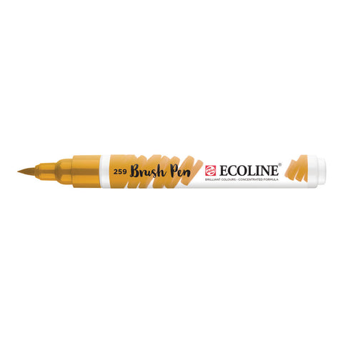 Marcador Ecoline Ponta Pincel Amarelo Arena