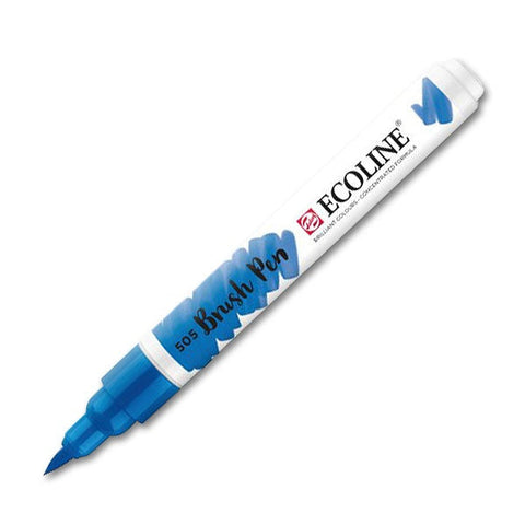 Marcador Ecoline Ponta Pincel Azul Ultramar