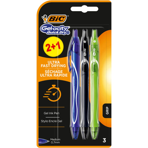 Esferográfica Gel-ocity Quick Dry de Tinta Gel Bic