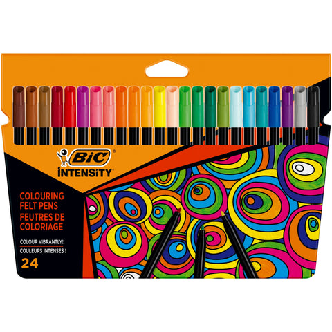Marcadores de Colorir Intensity Up 24 Unidades Bic