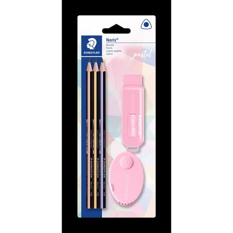Conjunto Lápis Grafite HB, Borracha e Afia (várias opções) Staedtler