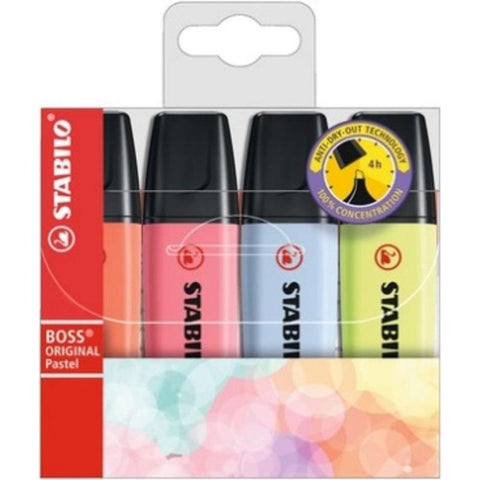 Sublinhadores BOSS ORIGINAL Pastel 4 Unidades Pastel