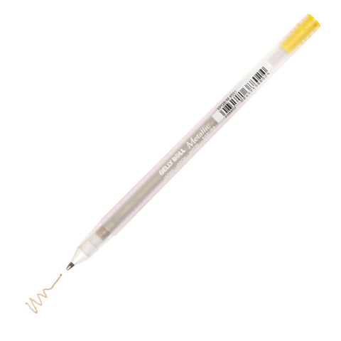 Caneta Gelly Roll Cor Metalica Amarelo Sakura