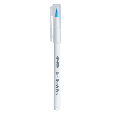 Marcador Ginza Pro Brush Pen Azul Ciano Newpen