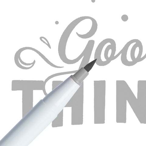 Marcador Ginza Pro Brush Pen Cinzento Claro Newpen