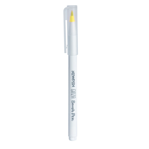 Marcador Ginza Pro Brush Pen Amarelo Claro Newpen