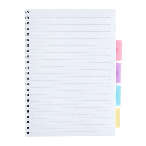 Caderno Espiral A4 Pautado com Elásticos e Separadores (várias opções) Note!