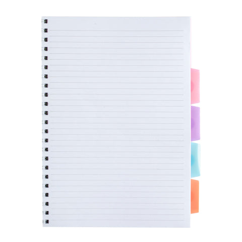 Caderno Espiral A4 Pautado com Elásticos e Separadores (várias opções) Note!