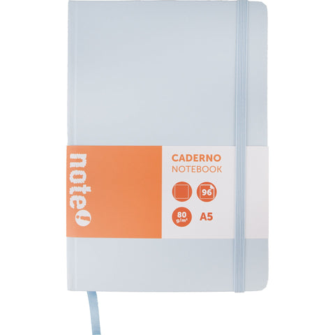Caderno Agrafado A5 Capa Dura com Elásticos Pastel Liso (várias opções) Note!