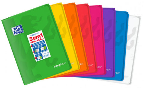Caderno Agrafado A4 Pautado Easybook 3 em 1 Oxford