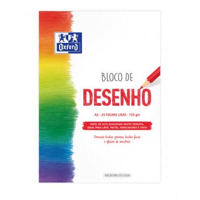 Bloco de Desenho Escolar A3 Oxford