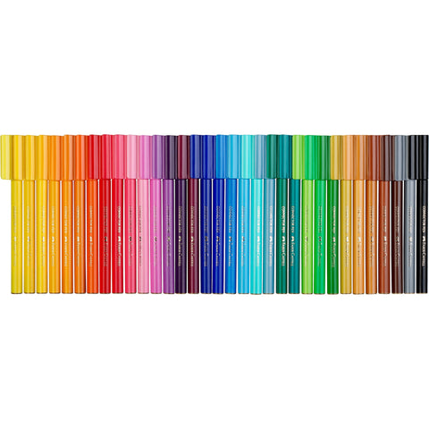 Caixa Tesouro com 33 Marcadores Connector+10 Clips Faber-Castell