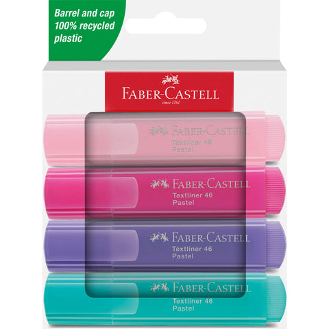Sublinhador Textliner Tons Pastel 4 Unidades Faber-Castell