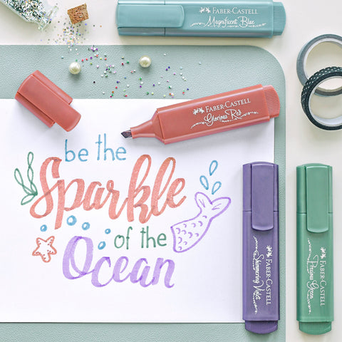 Sublinhador Textliner Metálico 4 Unidades Faber-Castell