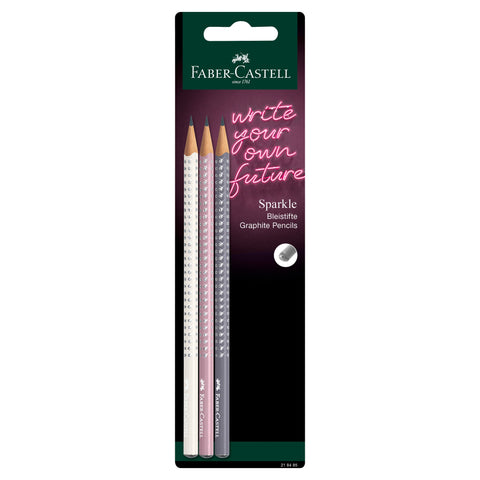 Lápis Sparkle Rosa, Cinza e Coconut 3 unidades Faber Castell