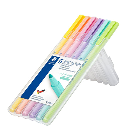 Marcadores Triplus Highlighter Fluorescentes Pastel 6 Unidades Staedtler