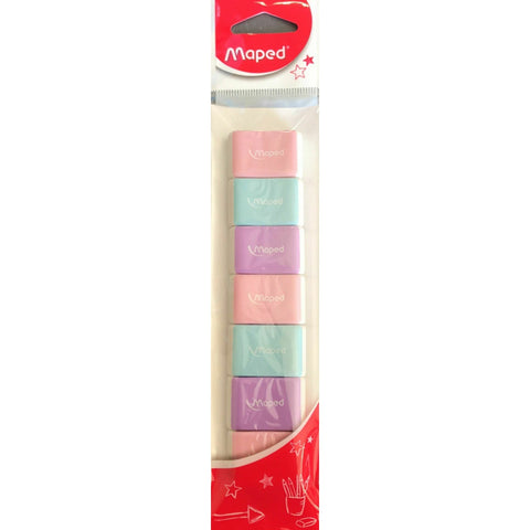 Borracha Cores Pastel 7 Unidades Maped