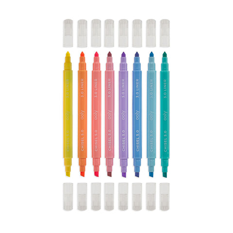 Conjunto 9 Sublinhadores Pastel 2 Pontas