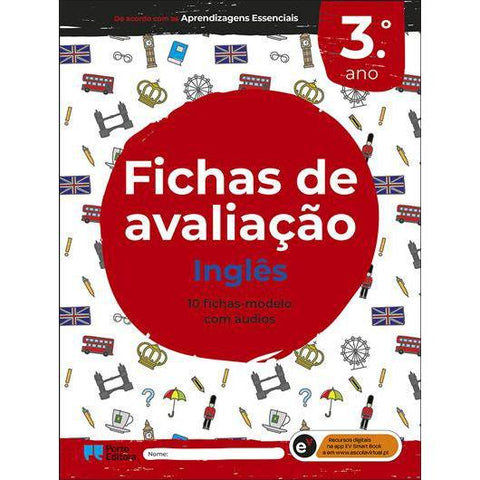 Fichas de avaliação - Inglês - 3.º Ano