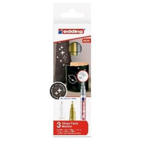 Pack Marcadores Cor Metálicas 3 Unidades Edding 751
