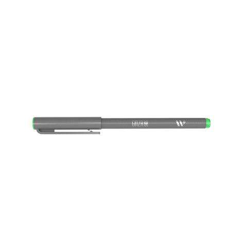 Marcador Ginza Nano Brush Pen Verde Longe Newpen