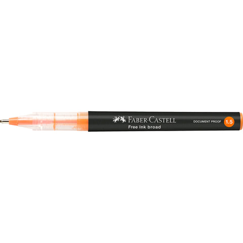 Caneta Roller Free Ink 1.5 Laranja Faber-Castell