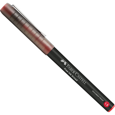 Caneta Roller Free Ink 1.5 Vermelho Faber-Castell