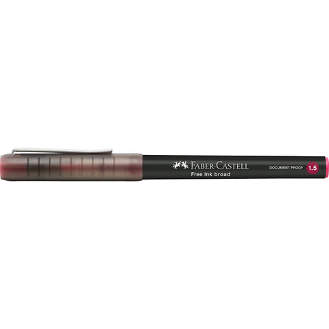 Caneta Roller Free Ink 1.5 Bordeaux Faber-Castell