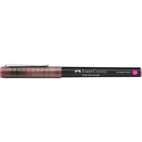 Caneta Roller Free Ink 1.5 Rosa Faber-Castell