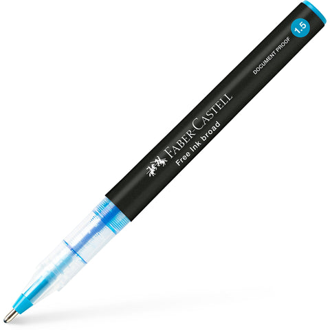 Caneta Roller Free Ink 1.5 Azul Claro Faber-Castell