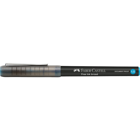 Caneta Roller Free Ink 1.5 Azul Claro Faber-Castell