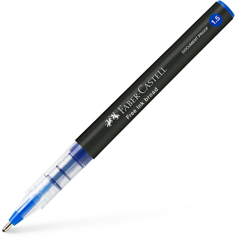 Caneta Roller Free Ink 1.5 Azul Faber-Castell