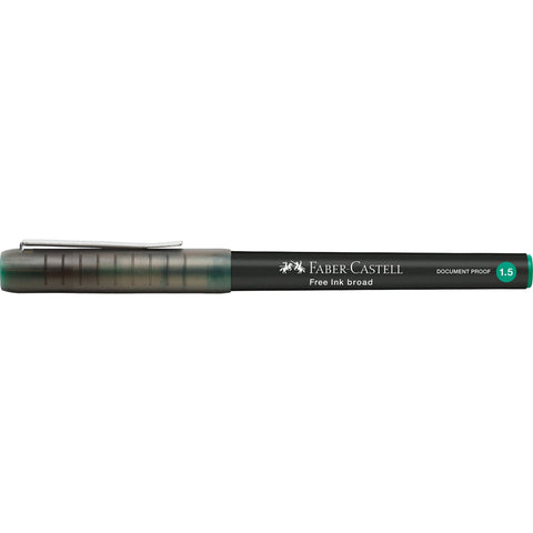 Caneta Roller Free Ink 1.5 Verde Faber-Castell