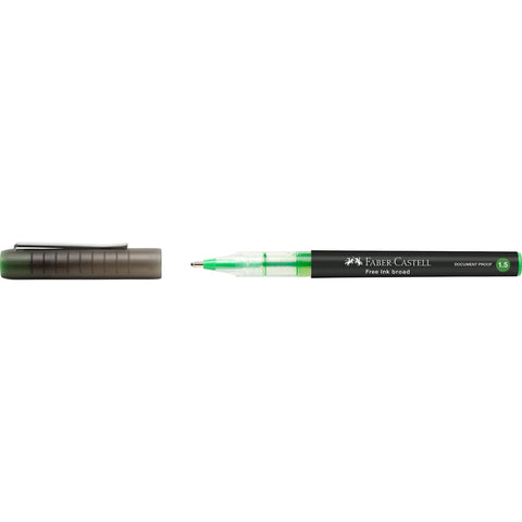 Caneta Roller Free Ink 1.5 Verde Claro Faber-Castell