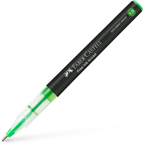 Caneta Roller Free Ink 1.5 Verde Claro Faber-Castell