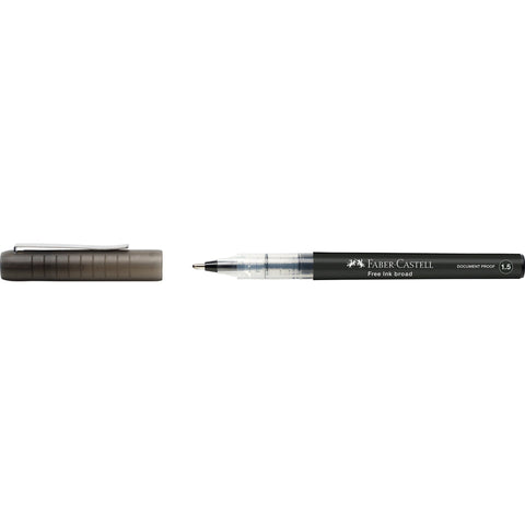 Caneta Roller Free Ink 1.5 Preto Faber-Castell